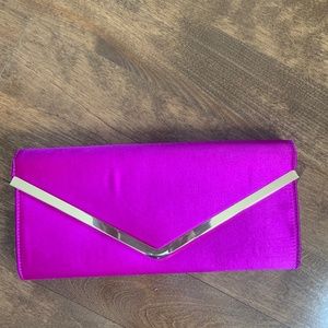 Aldo Hot Pink Bag with Two Different Straps and Gold Detailing